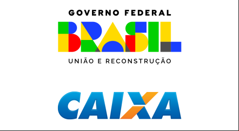 Logotipo da Caixa e Governo federal